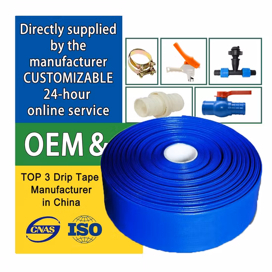 Blue, Orange PVC Layflat Hose, Hose for Irrigation